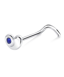 Silver Curved Nose Stud NSKB-1350
